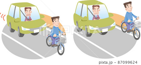 自転車<通行ルール・左端の通行> 自転車<通行ルール・左端の通行> 87099624