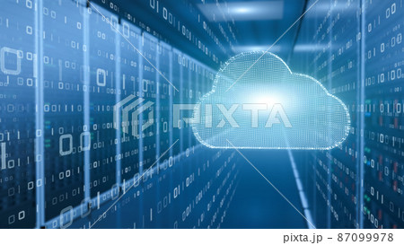 デジタルクラウド化によるデジタルトランスフォーメーションのイメージ　5Gサイバーセキュリティコンセプ 87099978