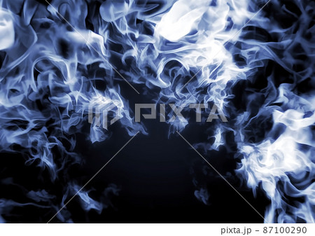 暗闇に渦巻く煙のイラスト 87100290