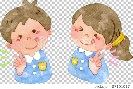 幼兒園孩子做和平的插圖 幼兒園孩子做和平的插圖 87101017