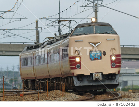 北陸本線 加賀笠間-美川 JR西日本 485系 K03編成(金沢) 加越 北陸本線 加賀笠間-美川 JR西日本 485系 K03編成(金沢) 加越 87102402