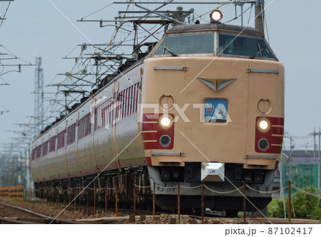 北陸本線　美川－加賀笠間　JR西日本　485系　A01編成（京都）　雷鳥 87102417