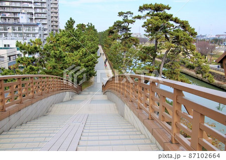 草加市の旧日光街道草加松原の矢立橋 草加市の旧日光街道草加松原の矢立橋 87102664