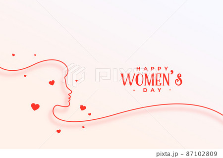line style womens day hearts banner design line style womens day hearts banner design 87102809