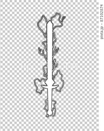 雷の剣(黒) 87102874