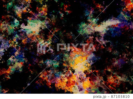 幻想的なカラフルなキラキラテクスチャ背景 87103810