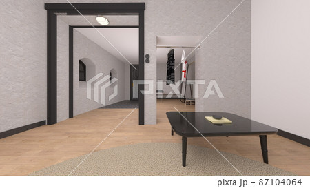 細長いワンルーム 87104064