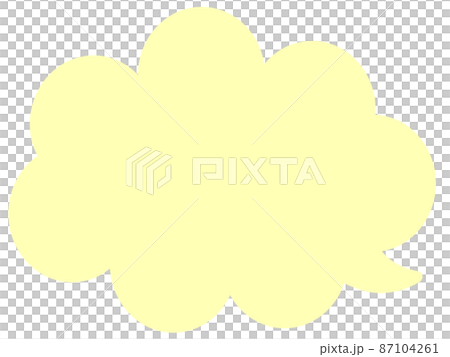 Illustration material of yellow cloud cloud 87104261