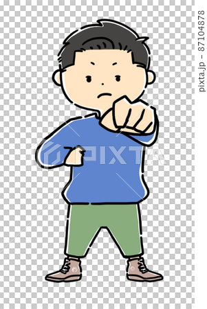 鬆散的男性角色全身拳頭 87104878