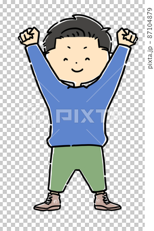 寬鬆的男性角色全身 寬鬆的男性角色全身 87104879