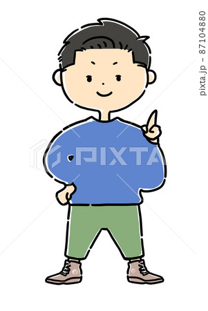 ゆるい男性キャラクター全身 87104880