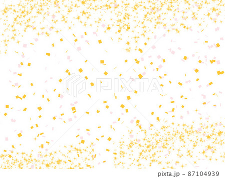 ピンク, 青,ブルー,水色,黄色,イエロー,紙吹雪,カラフル,星,キラキラ, 水彩, サムネイル,フ 87104939