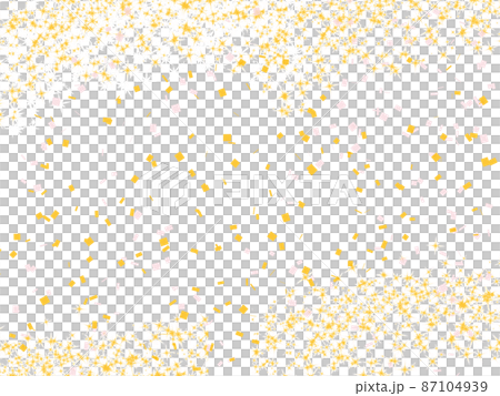 ピンク, 青,ブルー,水色,黄色,イエロー,紙吹雪,カラフル,星,キラキラ, 水彩, サムネイル,フ 87104939