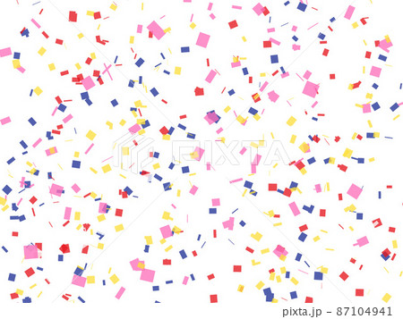 ピンク, 青,ブルー,水色,黄色,イエロー,紙吹雪,カラフル,星,キラキラ, 水彩, サムネイル,フ 87104941