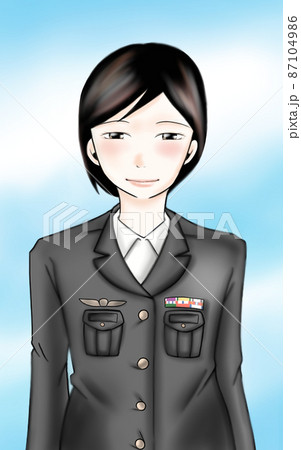 一名女性自衛隊軍官的插圖(7)-插圖素材[87104986] - PIXTA圖庫