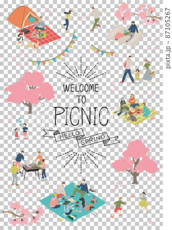 People enjoying a picnic 87105267