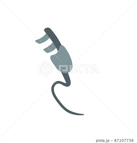 Prosthetic leg. Sport medical accessory for running. Artificial mechanical iron limb. Professional sports for disabled. Flat cartoon 87107738