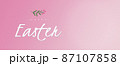 Happy easter banner with text, drawn branch. 87107858