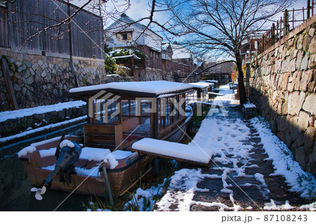 八幡堀雪景色 2021年12月 八幡堀雪景色 2021年12月 87108243