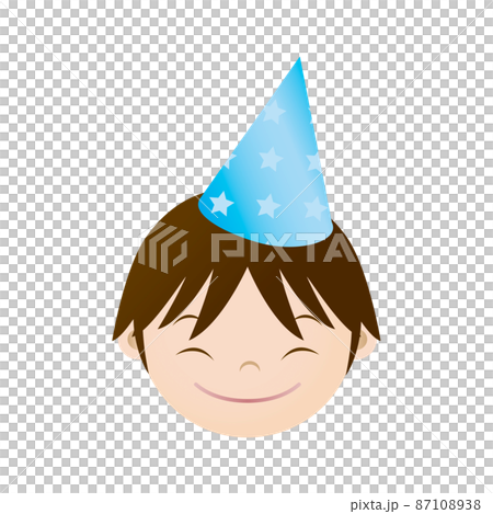 Boy wearing a corn hat 87108938