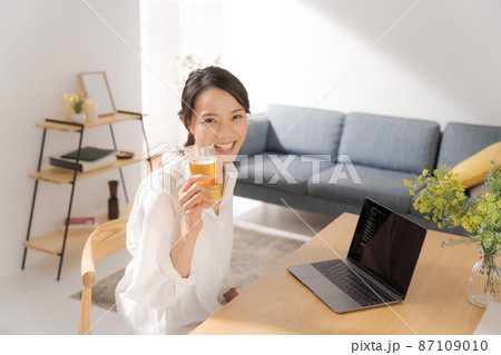 オンライン飲み会　女性 87109010