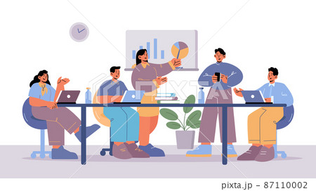 Business meeting in office conference room 87110002