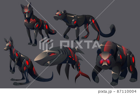 Robots wolf, puma, kangaroo, shark orgrizzly bear 87110004
