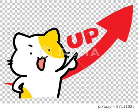 成績アップを目指すかわいいねこの手書き風イラスト 成績アップを目指すかわいいねこの手書き風イラスト 87111025