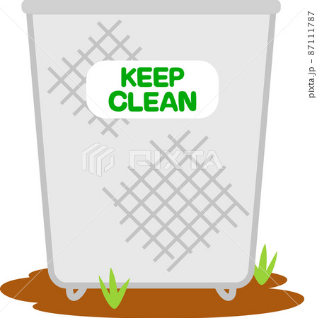 公共のゴミ箱のイラスト素材