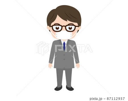 マスクの若い男性 全身 マスクの若い男性 全身 87112937