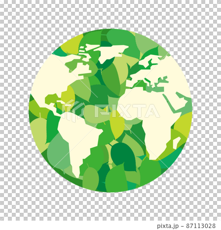 Illustration of the earth with the image of ecology 87113028