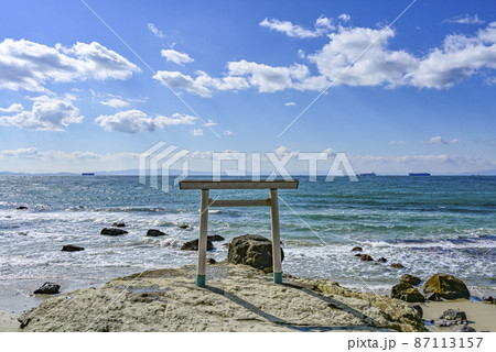 知多半島　内海の「つぶて浦」 87113157