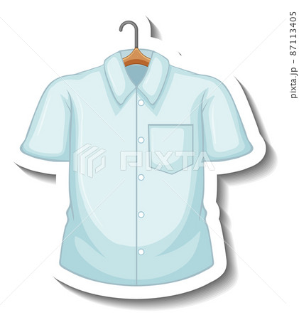 Sticker bright blue shirt with coathanger Sticker bright blue shirt with coathanger 87113405