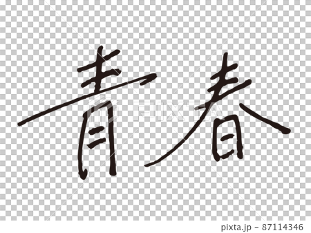 青春　エモい　ペン　万年筆　手書き文字 87114346