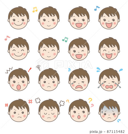 男の子イラスト（表情） 87115482
