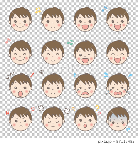 男の子イラスト（表情） 87115482