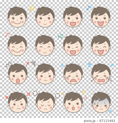 男の子イラスト（表情） 87115483