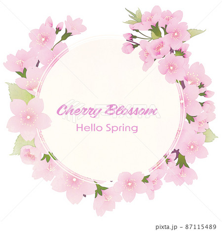 桜 フレーム素材 のイラスト素材 桜 フレーム素材 のイラスト素材
