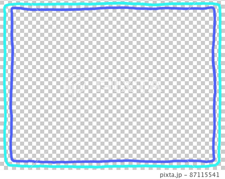 blue hand drawn border illustration 87115541