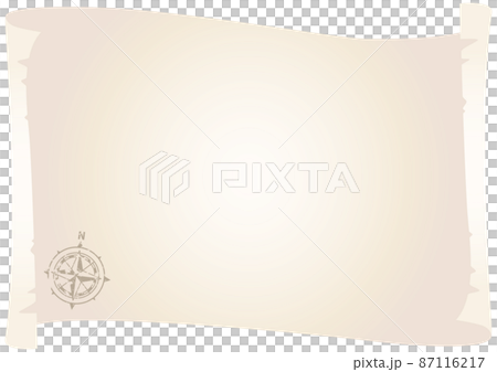 一個舊的類似地圖的框架，它會飄動方向標記矢量插圖與指南針 87116217