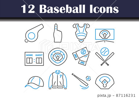 Baseball Icon Set 87116231