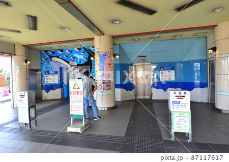 関門橋、門司港付近と下関付近と関門海峡の風景 関門橋、門司港付近と下関付近と関門海峡の風景 87117617