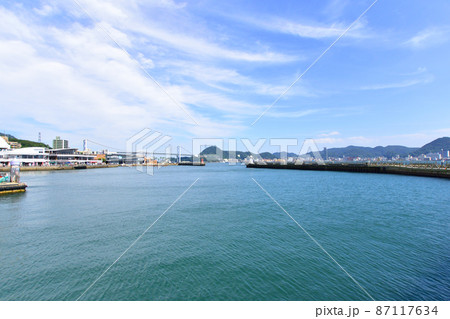 関門橋、門司港付近と下関付近と関門海峡の風景 関門橋、門司港付近と下関付近と関門海峡の風景 87117634