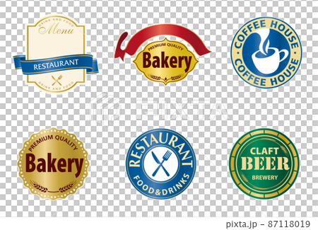 Emblem logo mark illustration set 87118019