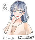 悩んでいる女性 87118397