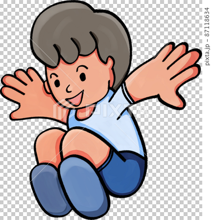 A boy who is jumping 87118634