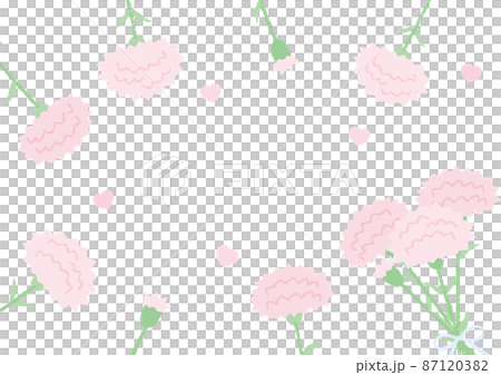 Illustration frame material for Mother's Day / event of pink carnation Illustration frame material for Mother's Day / event of pink carnation 87120382