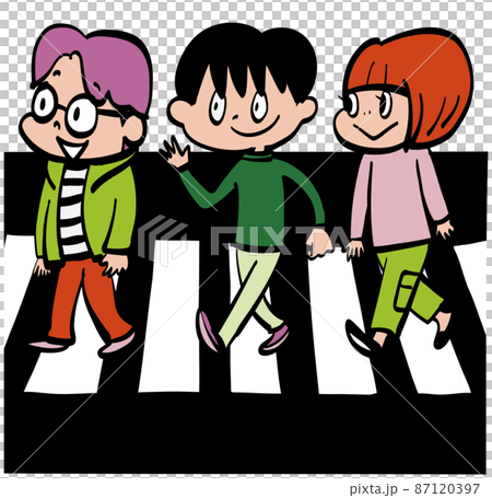 Pedestrian crossing and children Pedestrian crossing and children 87120397