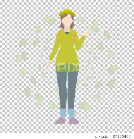 Illustration of mountain girl Illustration of mountain girl 87120403