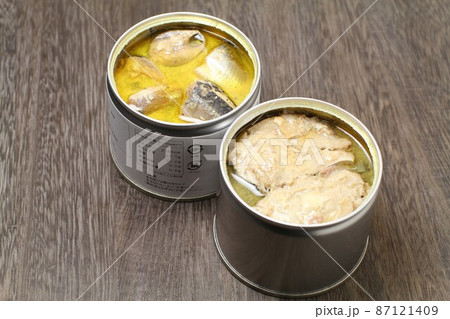魚の水煮缶、イワシとサバ 87121409